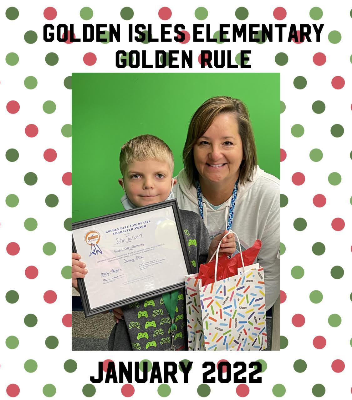 Golden Isles Elementary Golden Rule Awards Golden Rule Awards 
