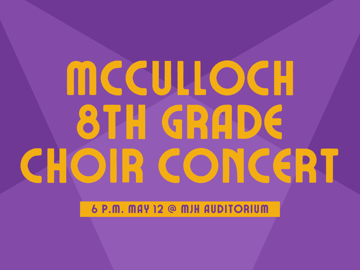 promo graphic - MJH 8th grade choir concert spring 2026