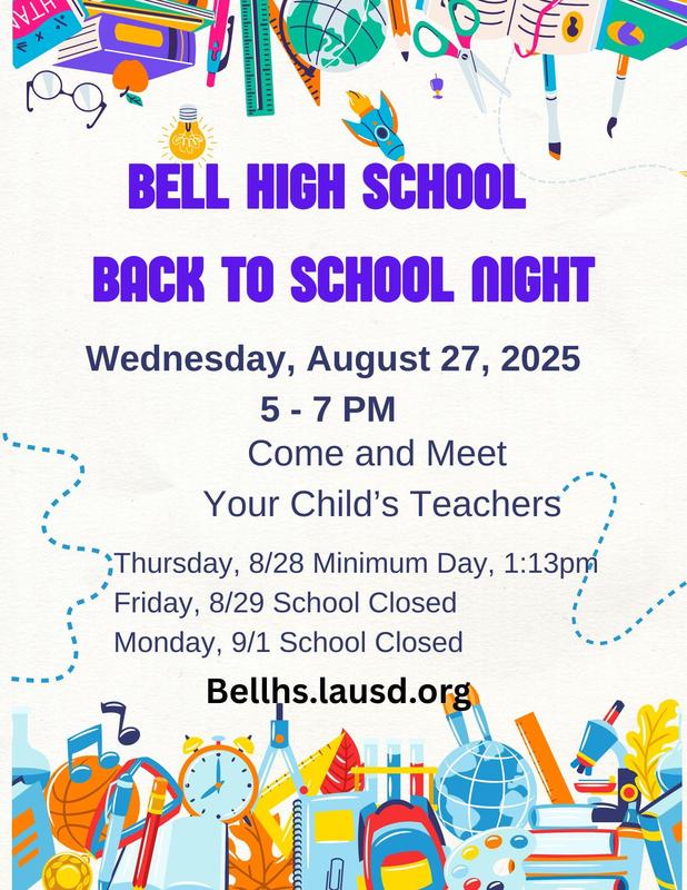 Back to School Night 8/27/25 5-7pm Featured Photo