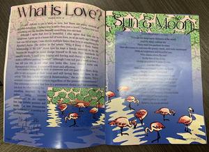 An inside layout from the 2025 Wildflower magazine