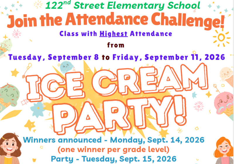 Flyer announcing the September attendance challenge