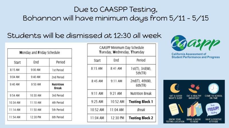Early Release on 5/11 - 5/15