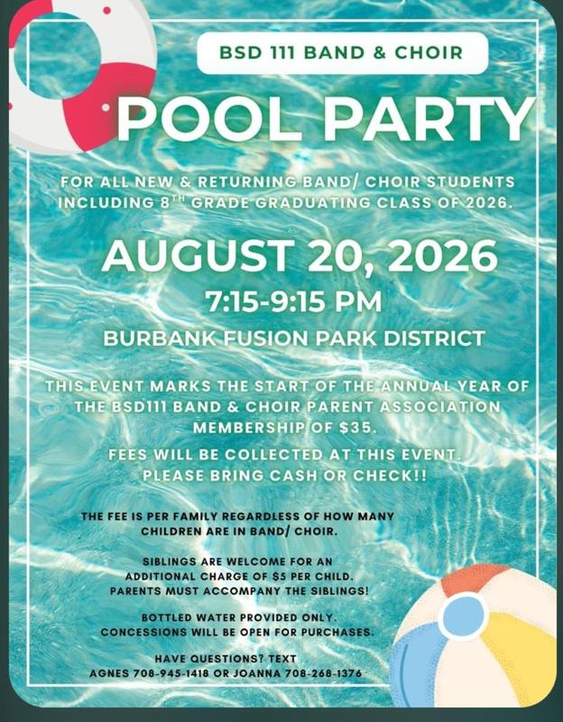 Band & choir pool party
