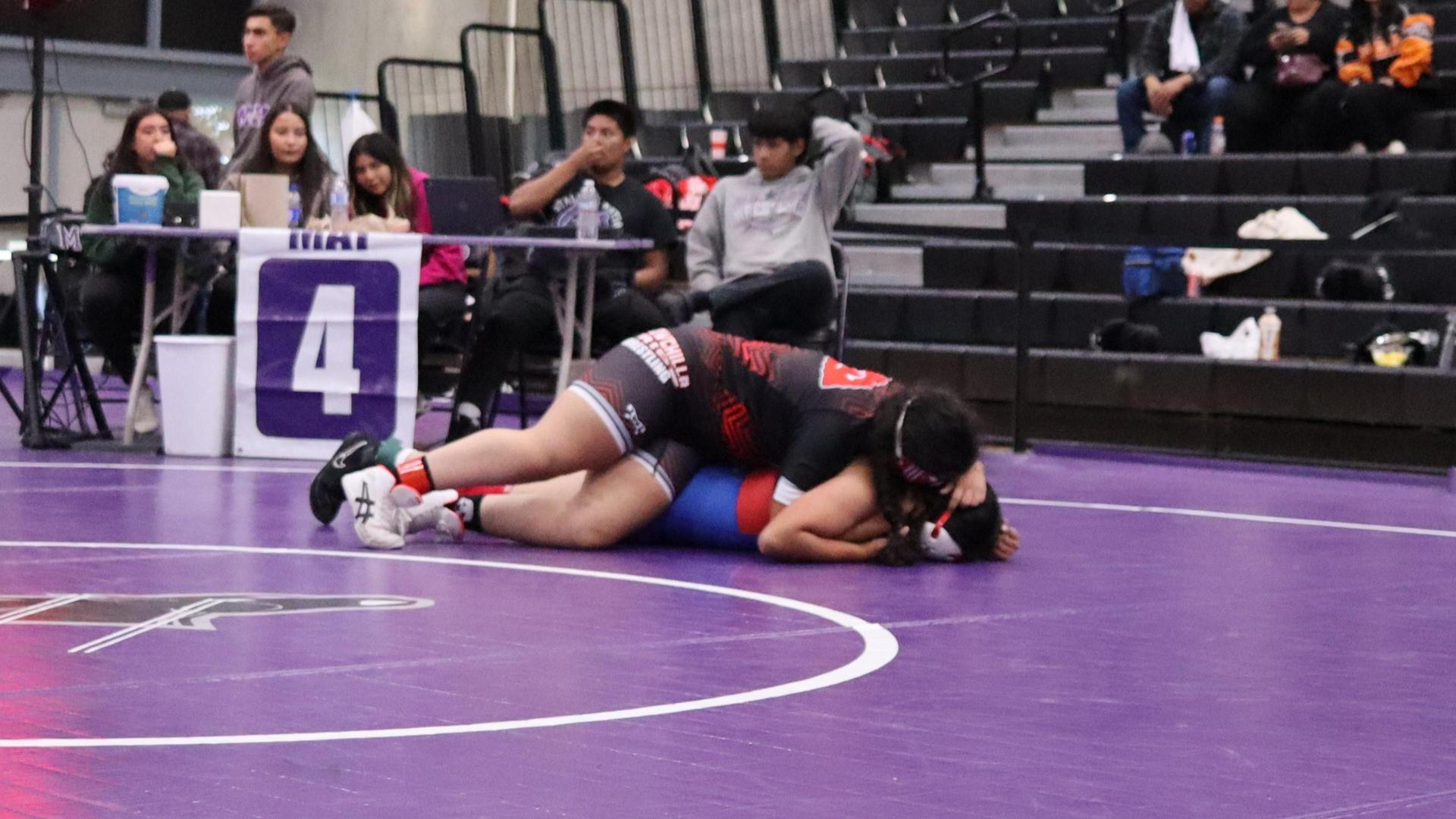 Girls wrestling at madera south