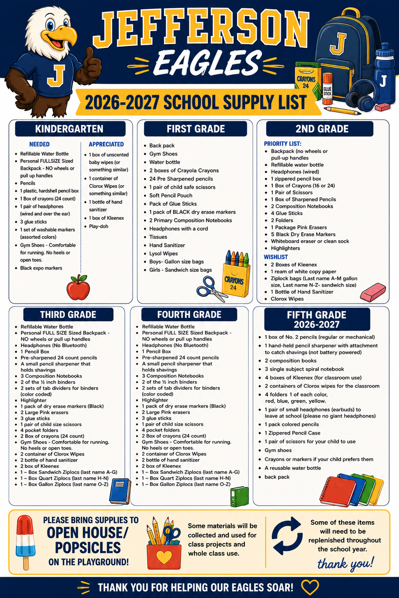 School Supply list