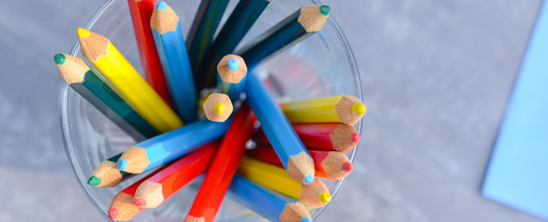 Color Pencils in a glass