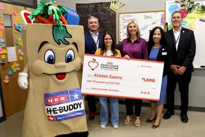 PHS counselor Kristen Guerra with District administrators