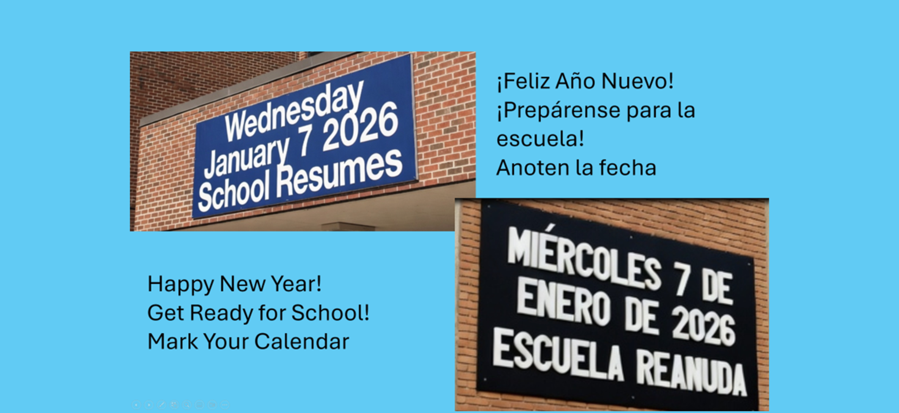 School Resumes Wednesday January 7 2026