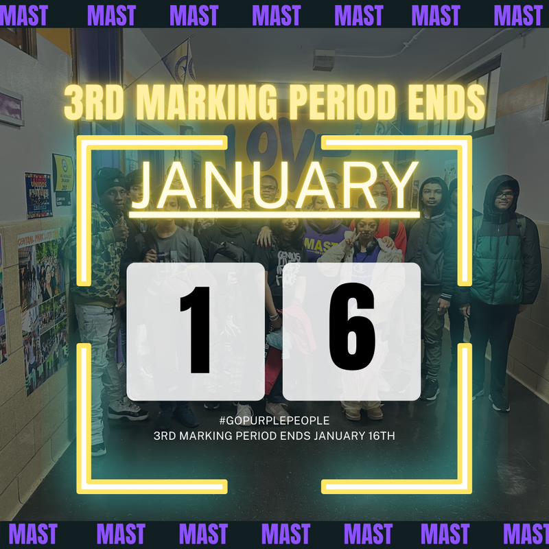 End of Marking Period 3 Term 1