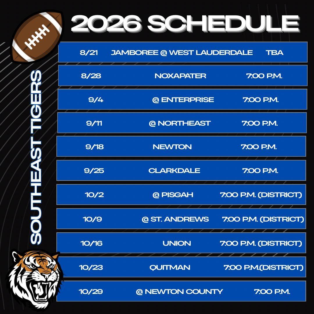 Southeast High School Football Schedule 