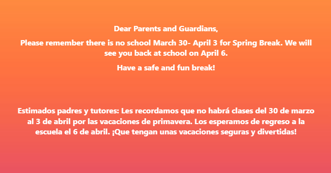 Spring Break Featured Photo