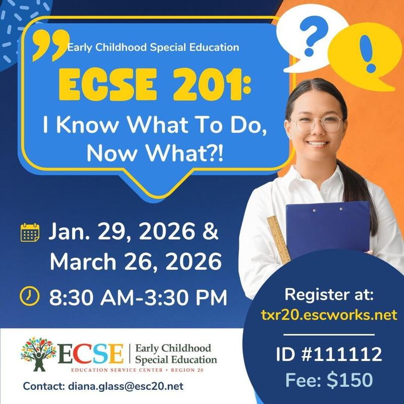 Early Childhood Special Education (ECSE) 201: I Know What To Do, Now What?!, Session #111112