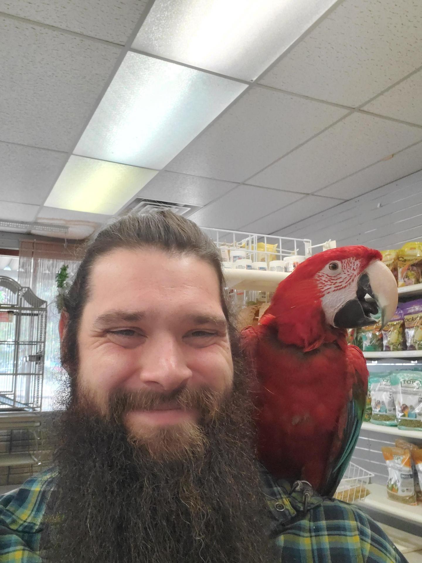 Mr. Frank with his friendly companion