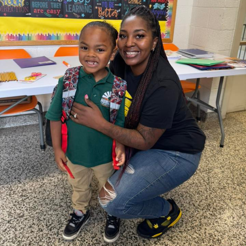 HSA Davenport student and parent