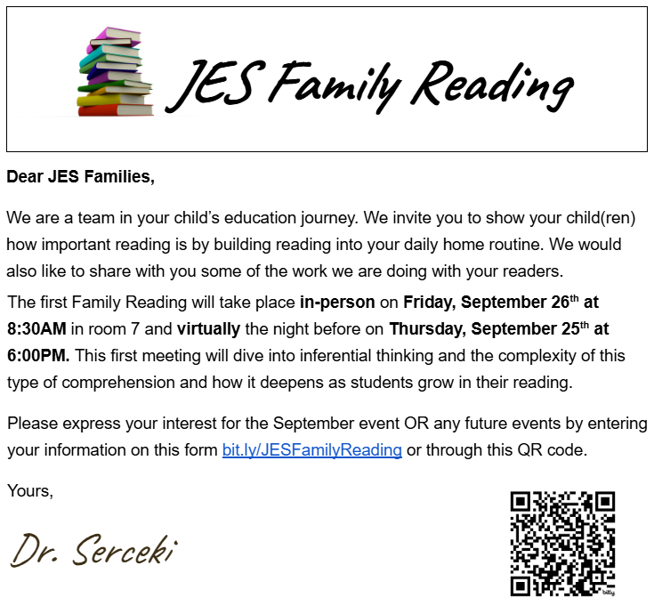 JES Family Reading