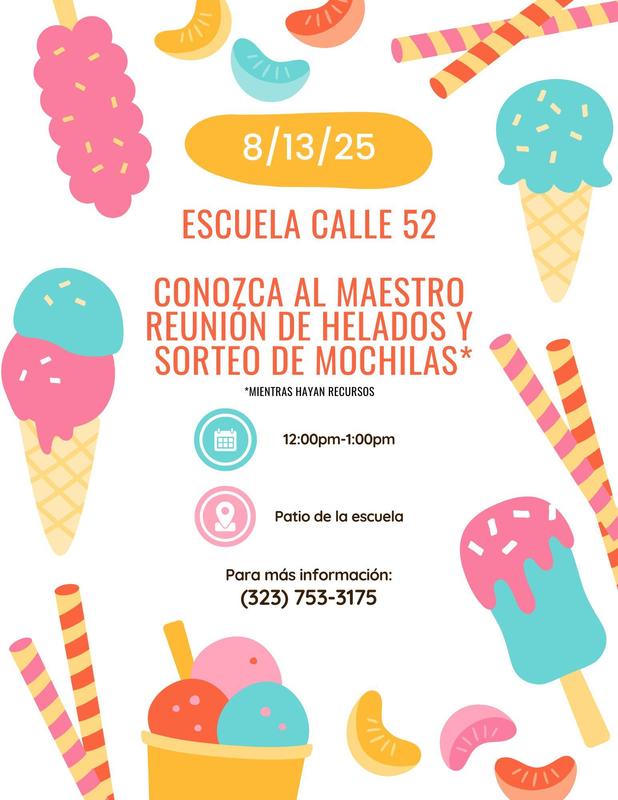 Ice Cream Social Spanish