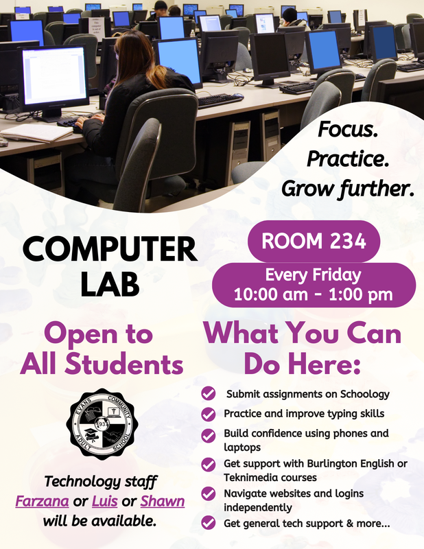 Friday Computer Lab Flyer