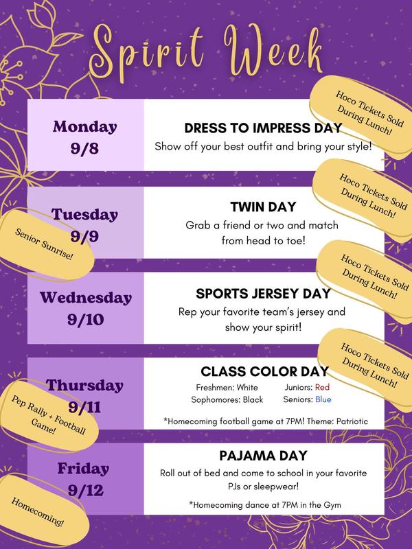 Spirit Week Events