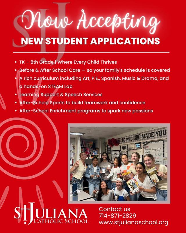 New Student Applications Now Being Accepted! Featured Photo