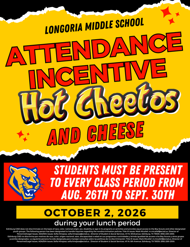hot cheetos and cheese attendance incentive