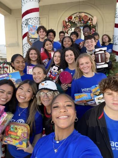 Pass High Rotary Intearct Club Luncheon and Gift Exchange at the Hancock Bank Annex on Davis Ave. Afterwards, the.  gifts delivered to less fortunate of the community.