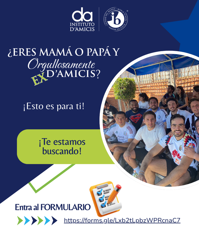 ¿Eres mamá o papá y exalumna o exalumno D'Amicis? Featured Photo