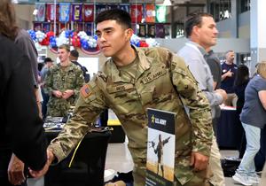 Army Recruiter at CCM Fair 2024