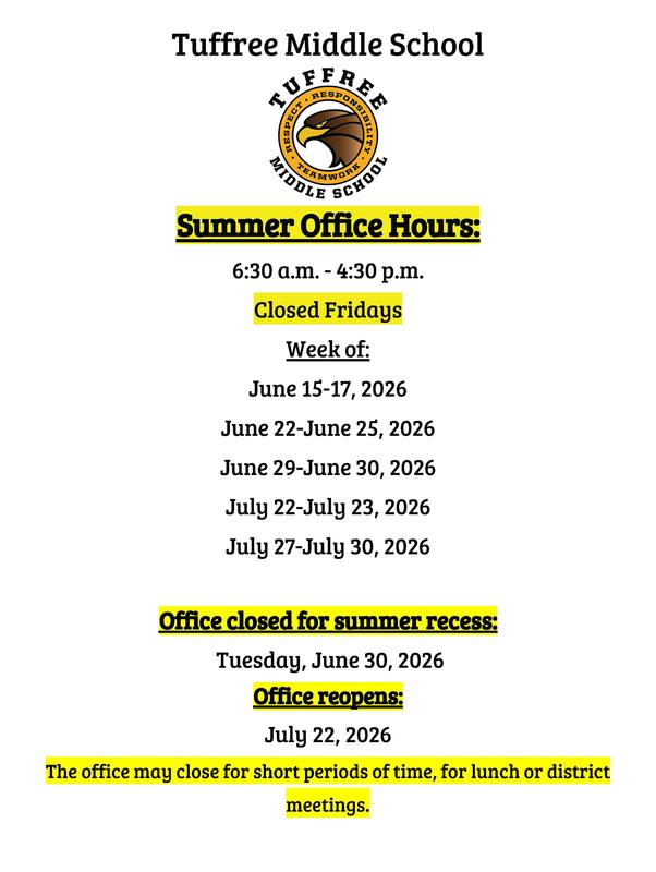 2026 TMS Summer Office Hours