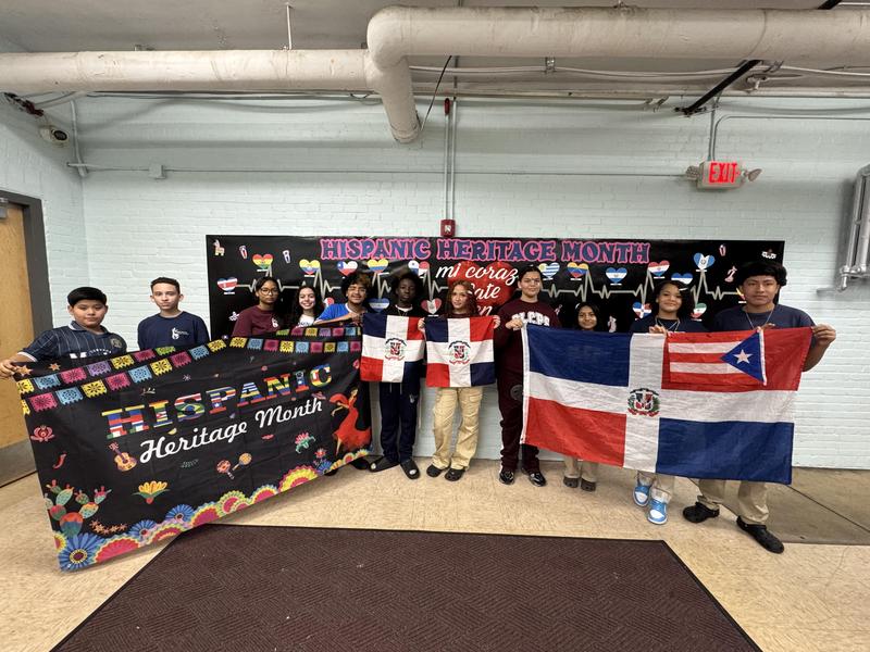 student wearing clothing representing their Latinx heritage.