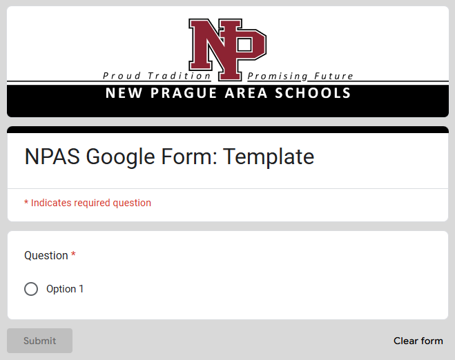 NP Form Template
