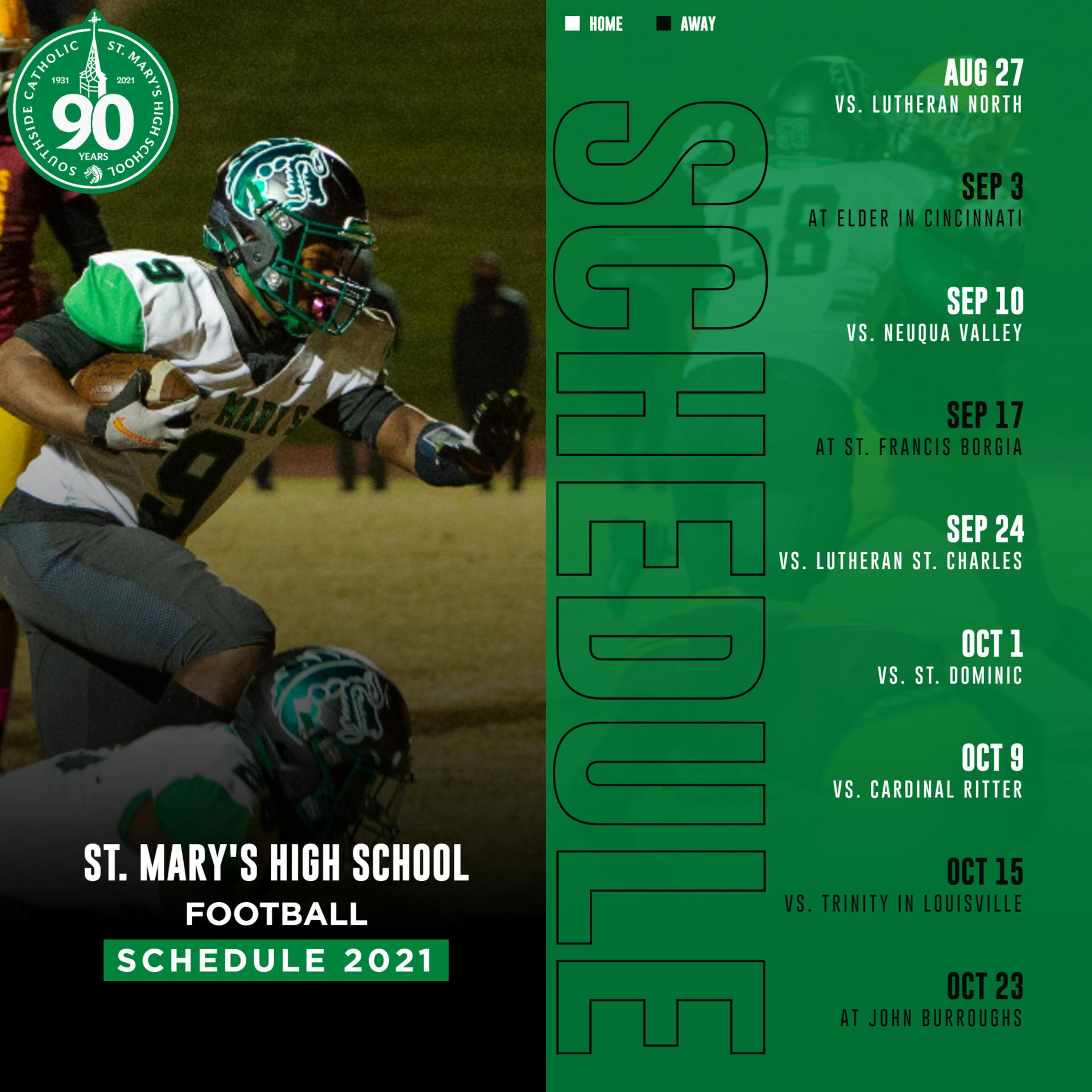Image of the 2021 Football Schedule