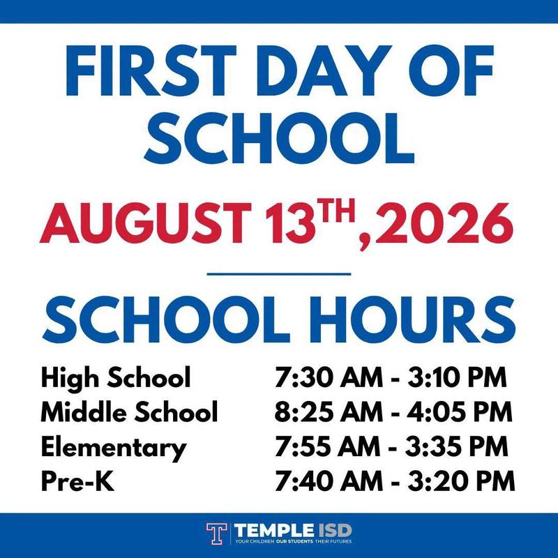 First Day of School Hours