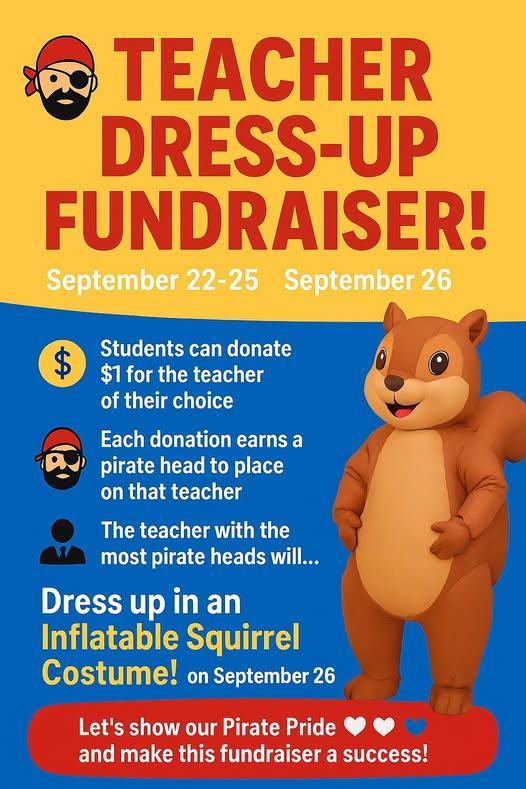 It’s time for our Teacher Dress-Up Fundraiser at DeLisle Elementary!