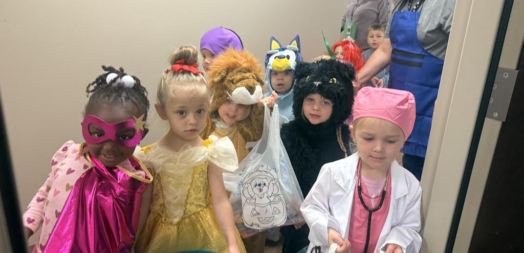 WEE Care enjoying Treats on Halloween