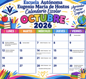 October Calendar Spanish