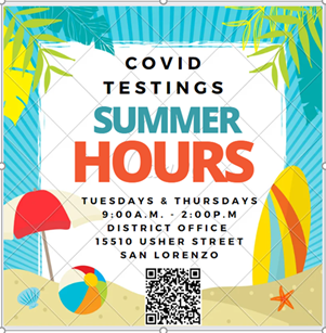 summer covid testing schedule