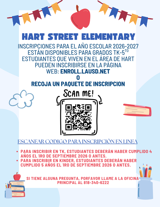 Inscripciones para el año 2026- 2027 flyer