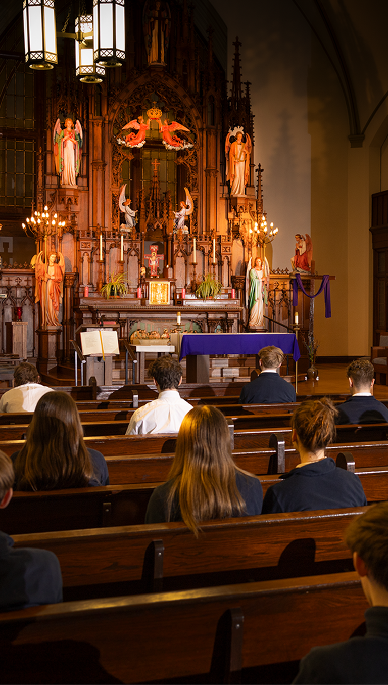 OLSH students gather for prayer in the OLSH Chapel