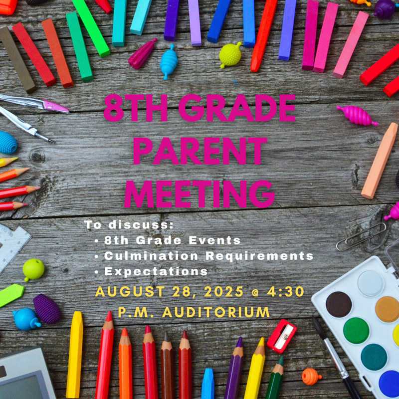 8th Gr. Parent Meeting, 8-28 Featured Photo