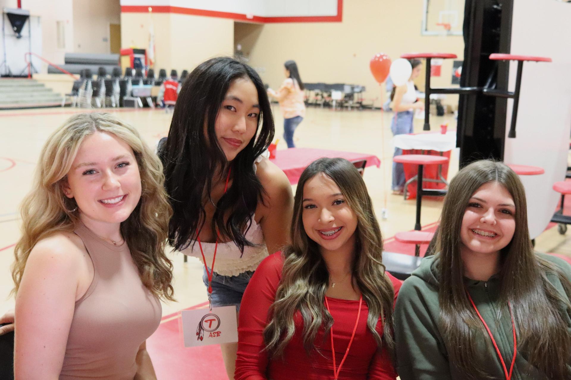Students and staff posing at tribe turnout