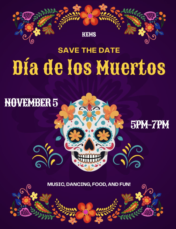 Dia de los Muertos Save the Date in English