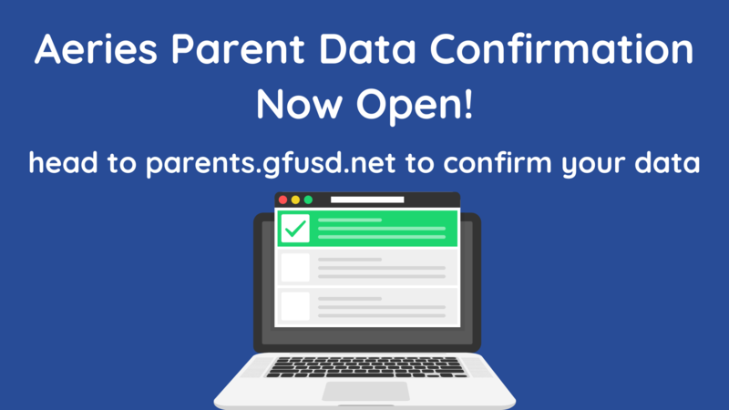 Aeries Parent Data Confirmation Window Open // Se abre la ventana de confirmación de datos de los padres de Aeries Thumbnail Image