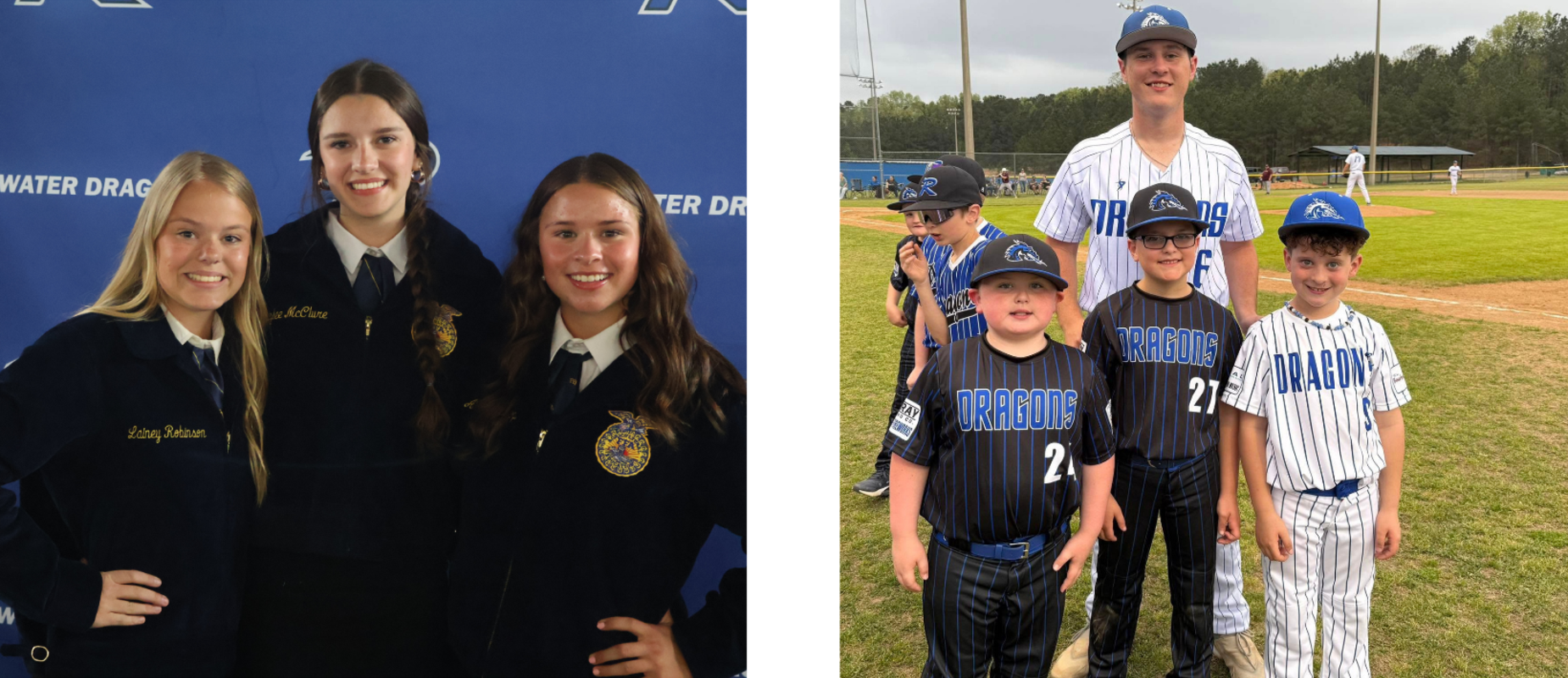 Students participate in extracurricular activities such as Redwater FFA and baseball.