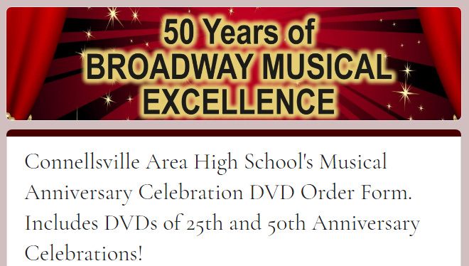 Musical Anniversary DVDs now available! Featured Photo