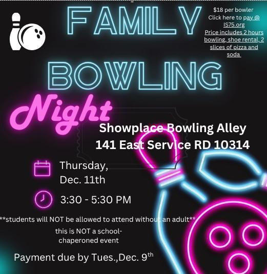 Family Bowling flyer