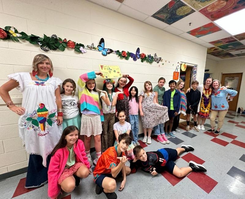 5th Grade group Fiesta Day