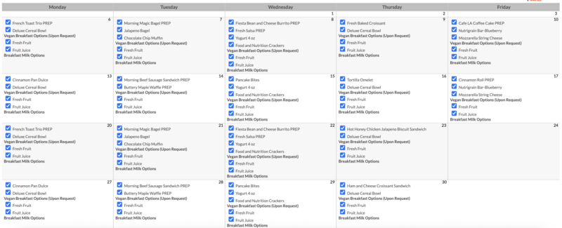 Breakfast/Lunch Menu (April) Featured Photo