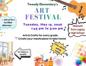 Art festival flyer in English