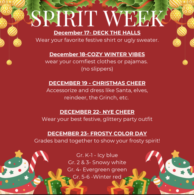 December 2025 Spirit Week
