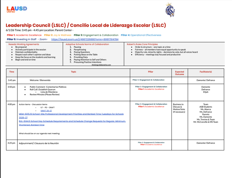 LSLC Meeting June 1, 2026